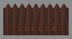 棕色尖顶木质围栏