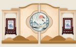 中式屏风装饰古典雅致