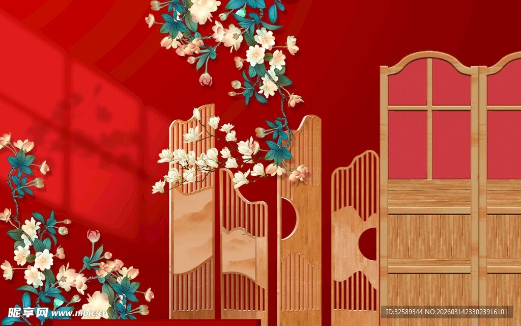 中式喜庆场景装饰设计