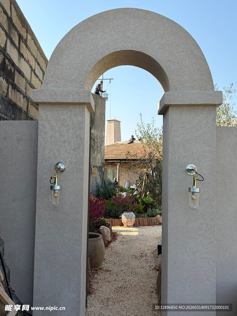 拱形门洞庭院景观