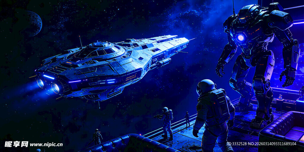 科幻宇宙中的未来飞船