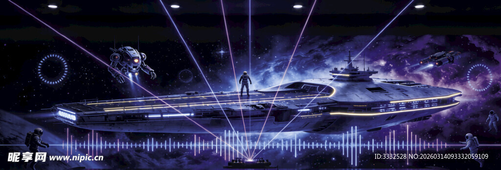 炫酷激光舞台表演场景