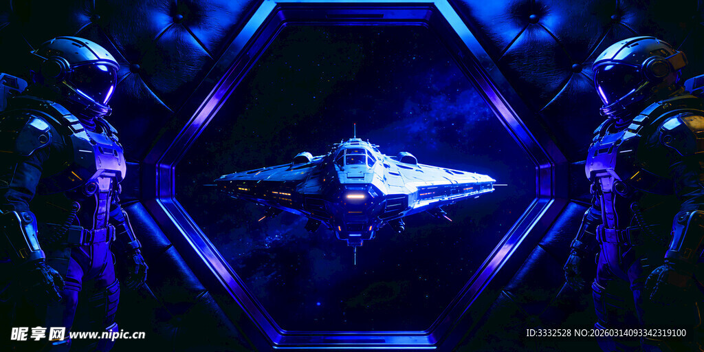 科幻风格的未来飞行器场景