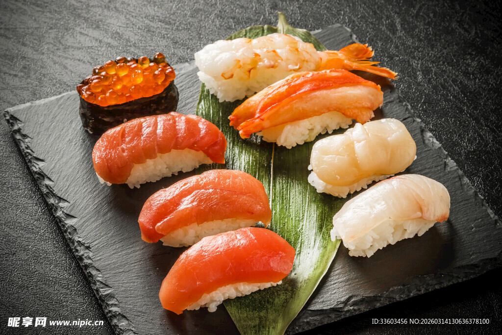 美味多样的寿司拼盘