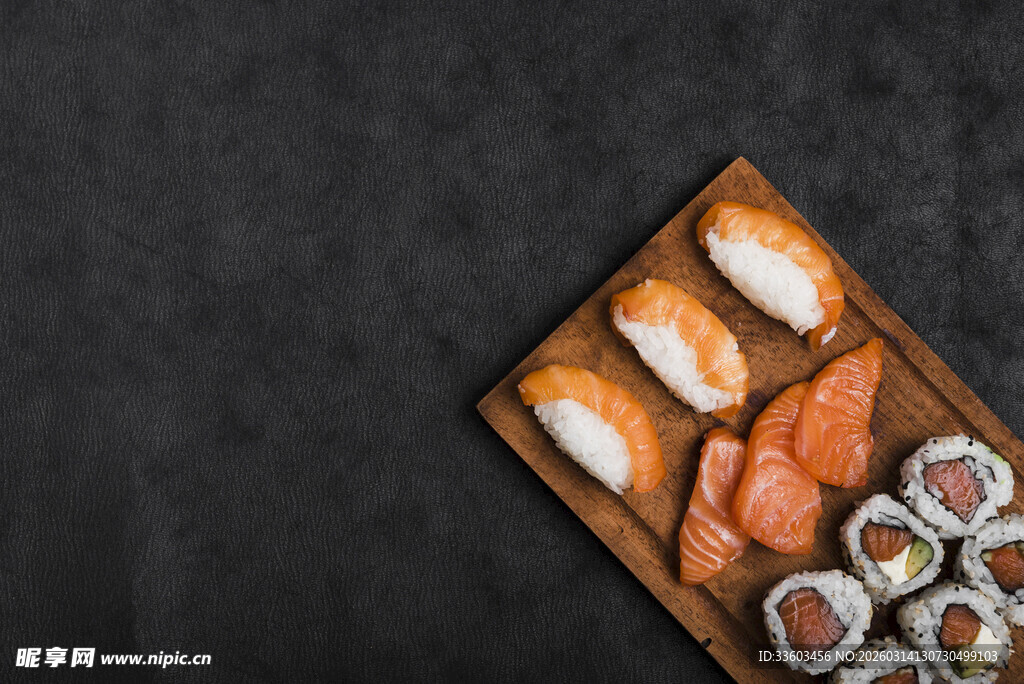 美味寿司拼盘展示