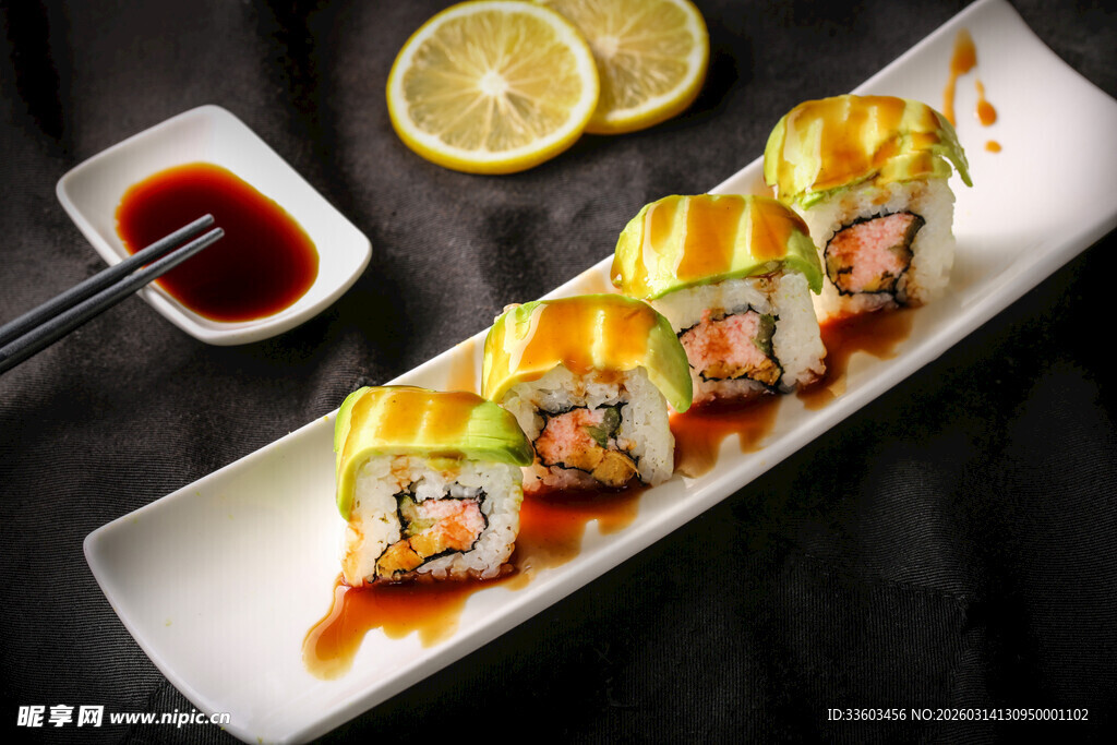 美味寿司摆盘精致诱人