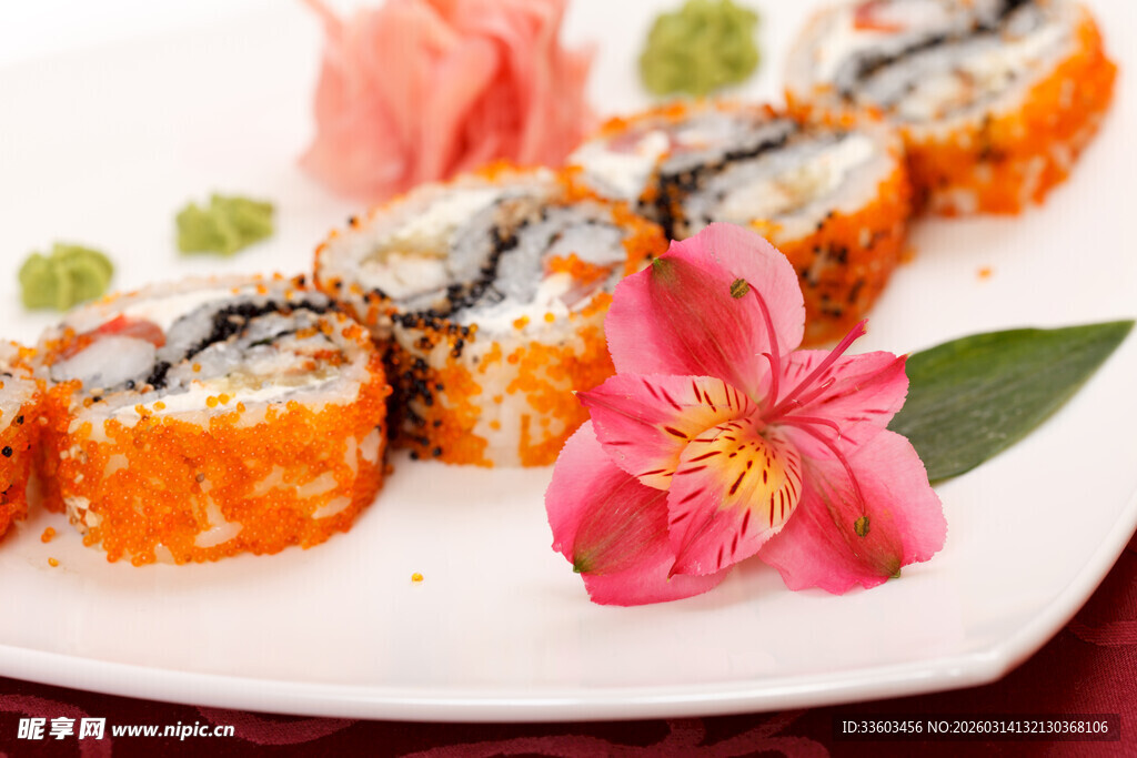 精致寿司摆盘