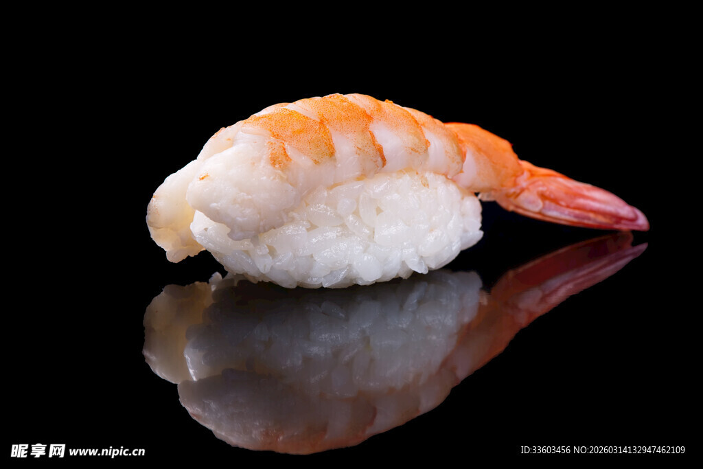 鲜虾寿司特写
