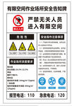 有限空间作业安全警示标识