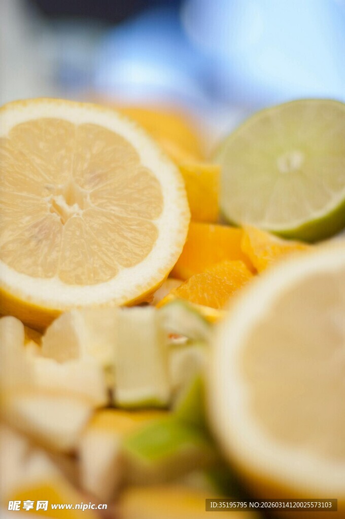 新鲜切片柑橘类水果