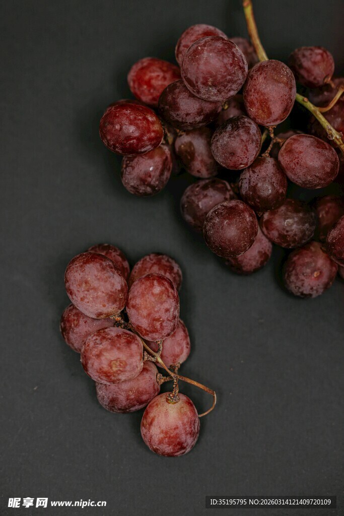 紫葡萄静物特写