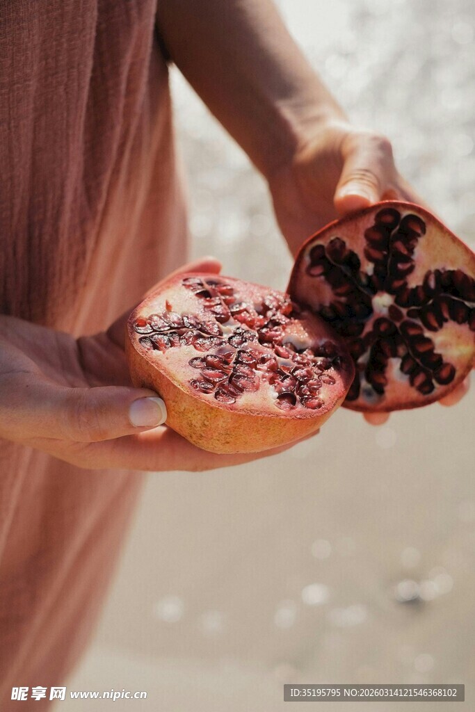 手中捧起的新鲜桑葚果