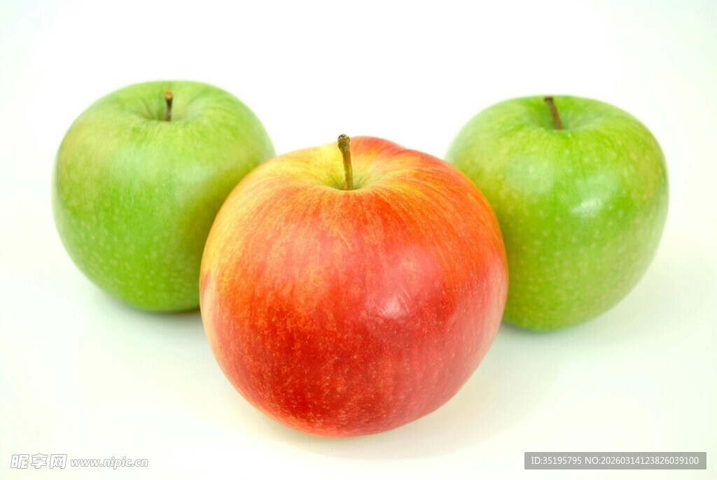 红绿苹果摆拍图