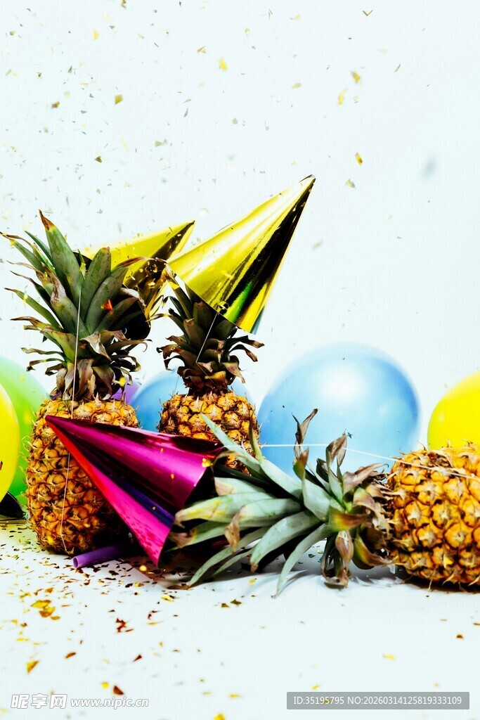 菠萝与派对装饰组合