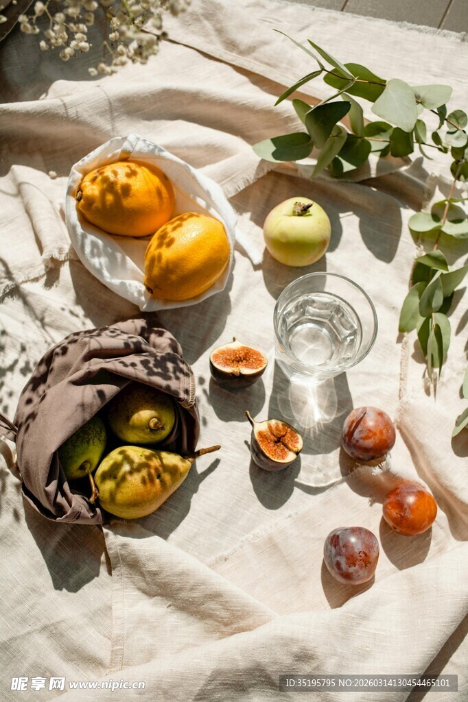 田园风水果静物摆拍