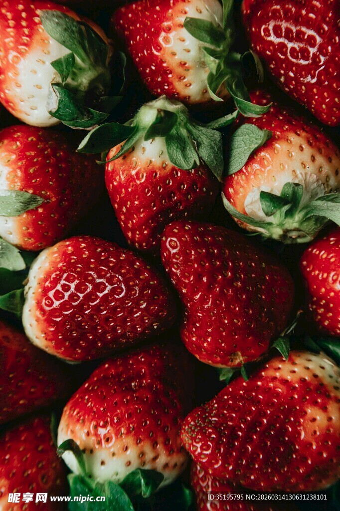 新鲜饱满的红草莓