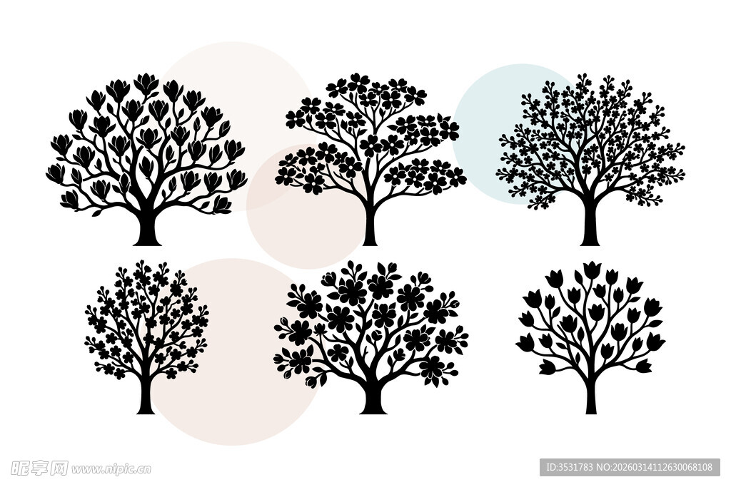 树木剪影图案