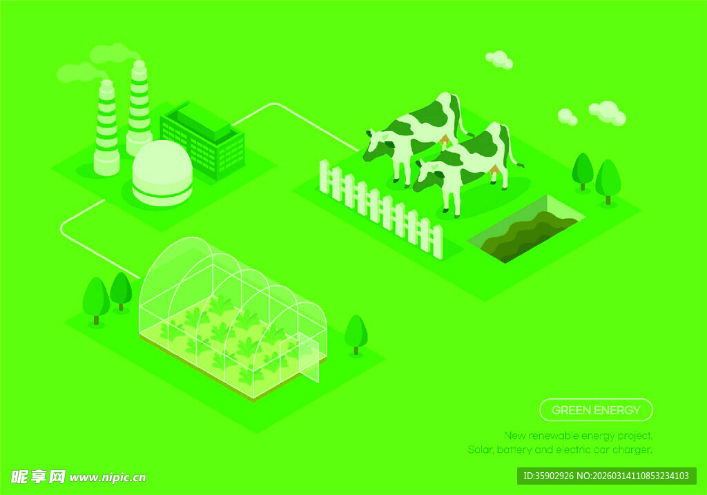 绿色环保能源设施场景