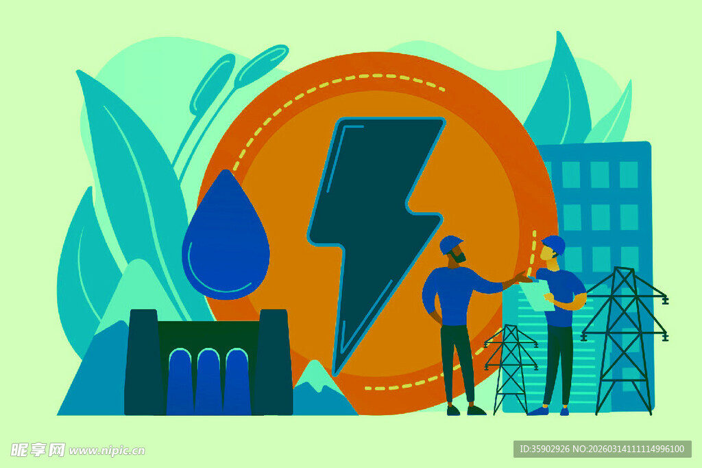 城市能源设施与绿色元素