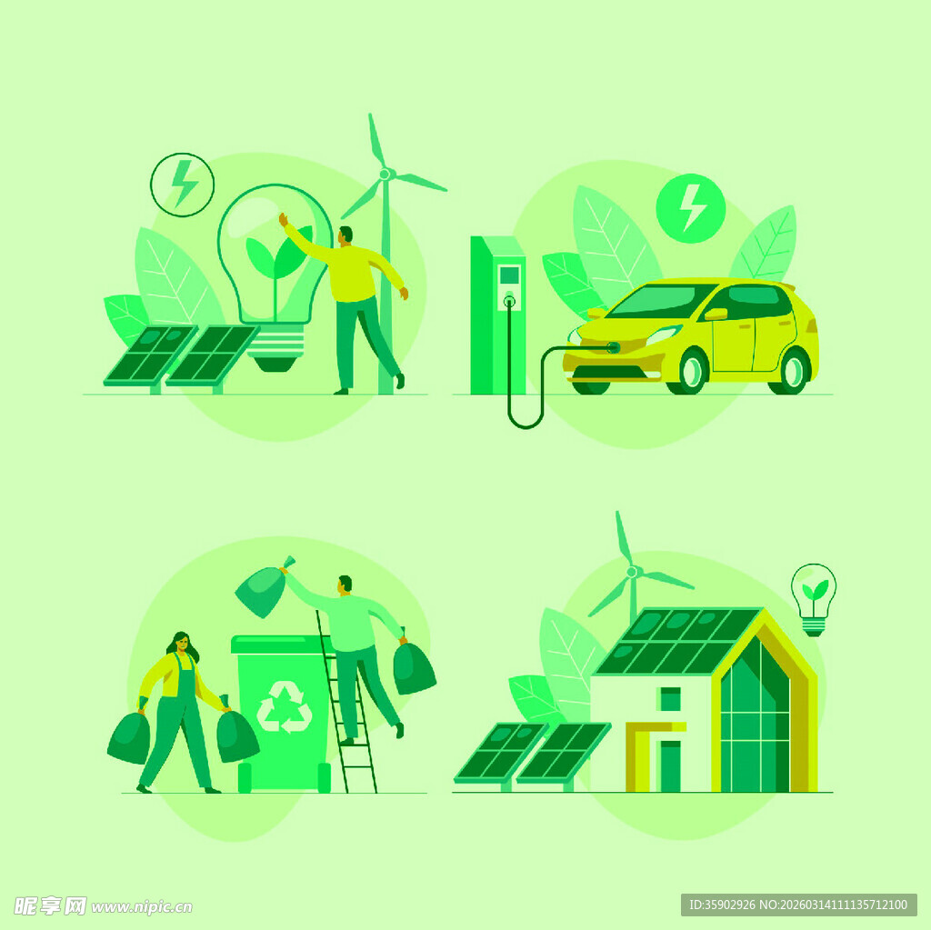 绿色能源与环保生活场景