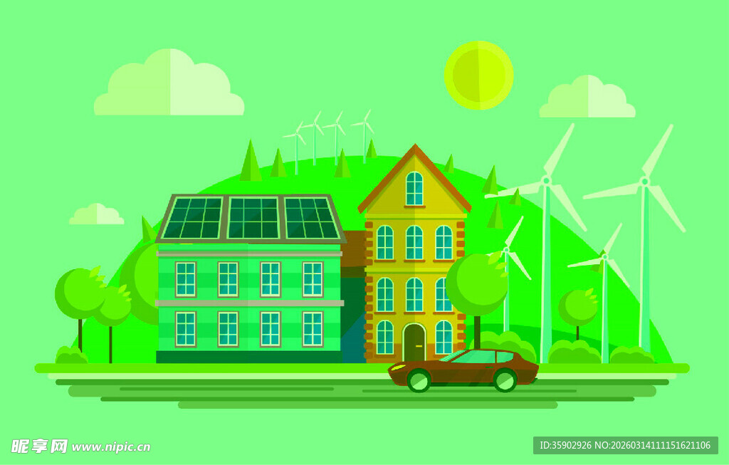 绿色环保住宅与风力发电