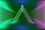 霓虹三角光效背景图