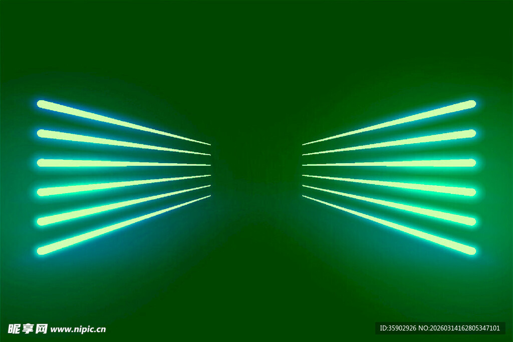 绿色光束特效背景图