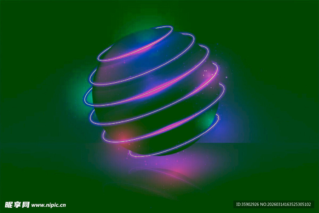 炫彩螺旋球体