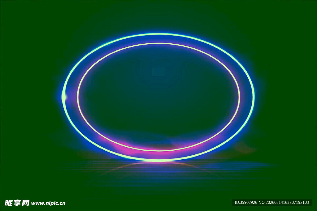 炫彩霓虹环形光影效果