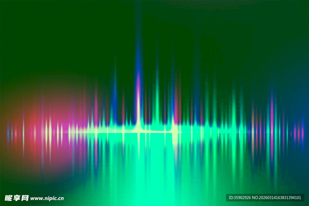 炫彩动态音频波形图