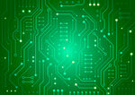 绿色电路板科技背景图