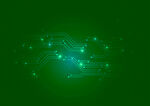 科技感绿色电路背景图