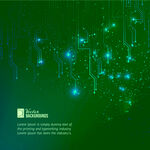 科技感绿色数字背景画面