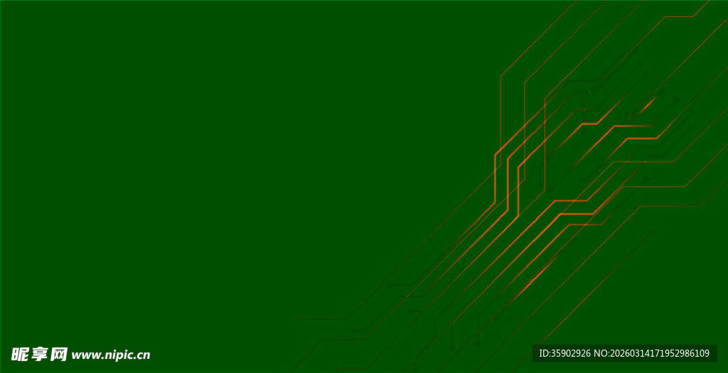 绿色背景上的金色线条图案