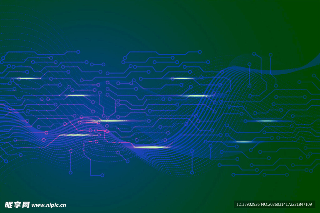 科技感波形图案效果展示