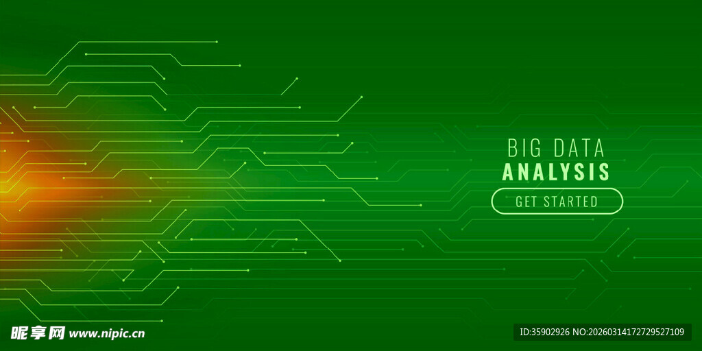 绿色科技风背景模板