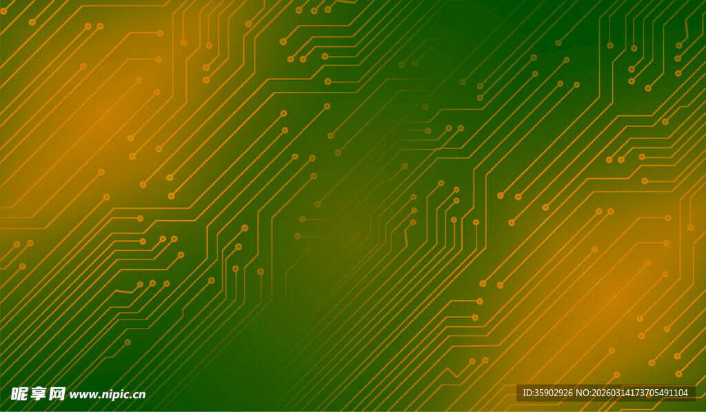 绿色科技风电路板背景图