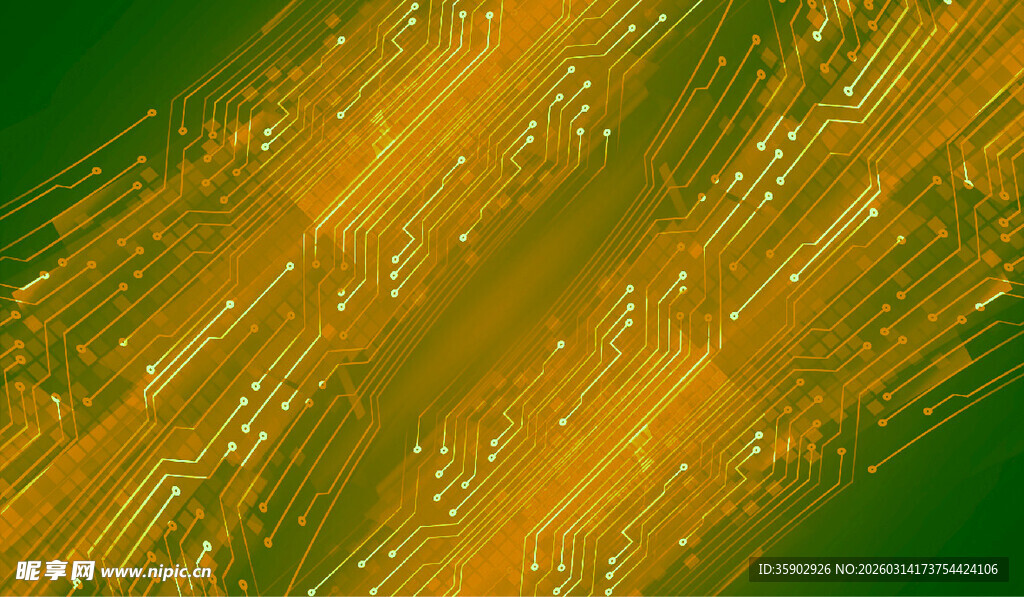 绿色背景金色光效纹理图