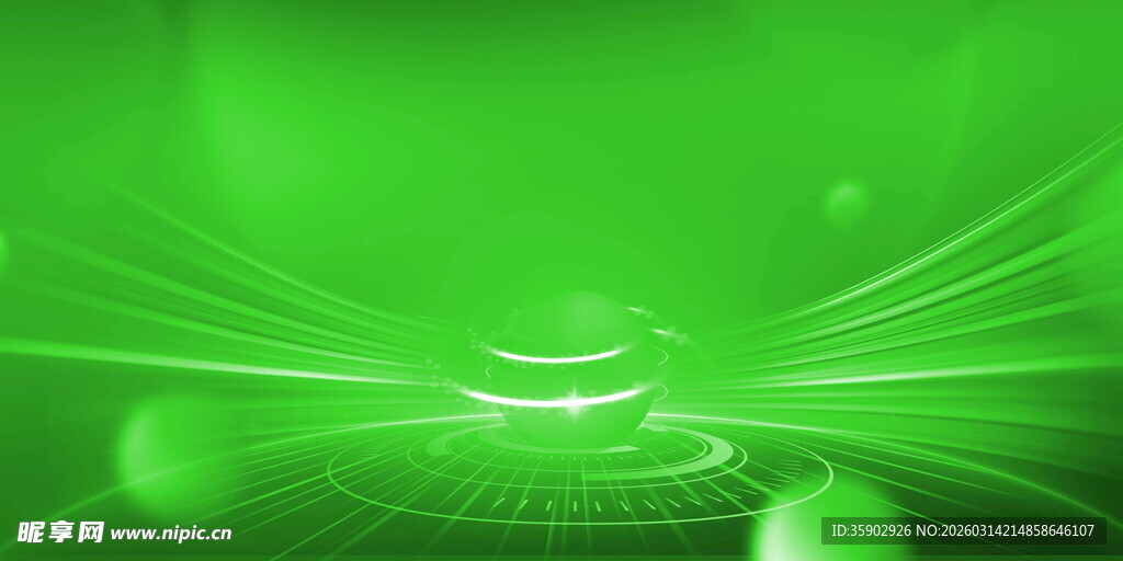绿色科技光线背景图