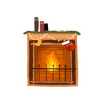 温馨壁炉装饰摆件