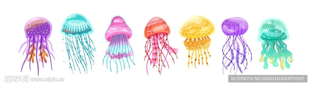 卡通水母图案