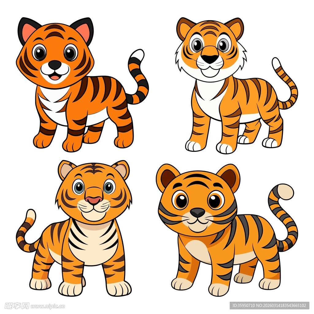 卡通老虎图案