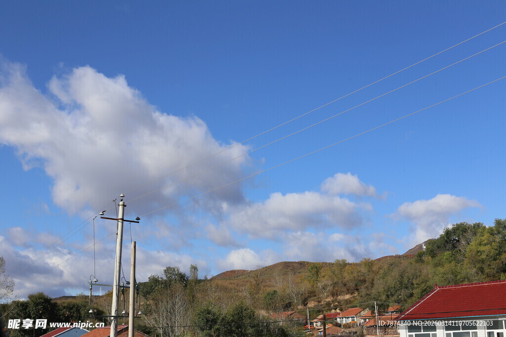 乡村蓝天美景