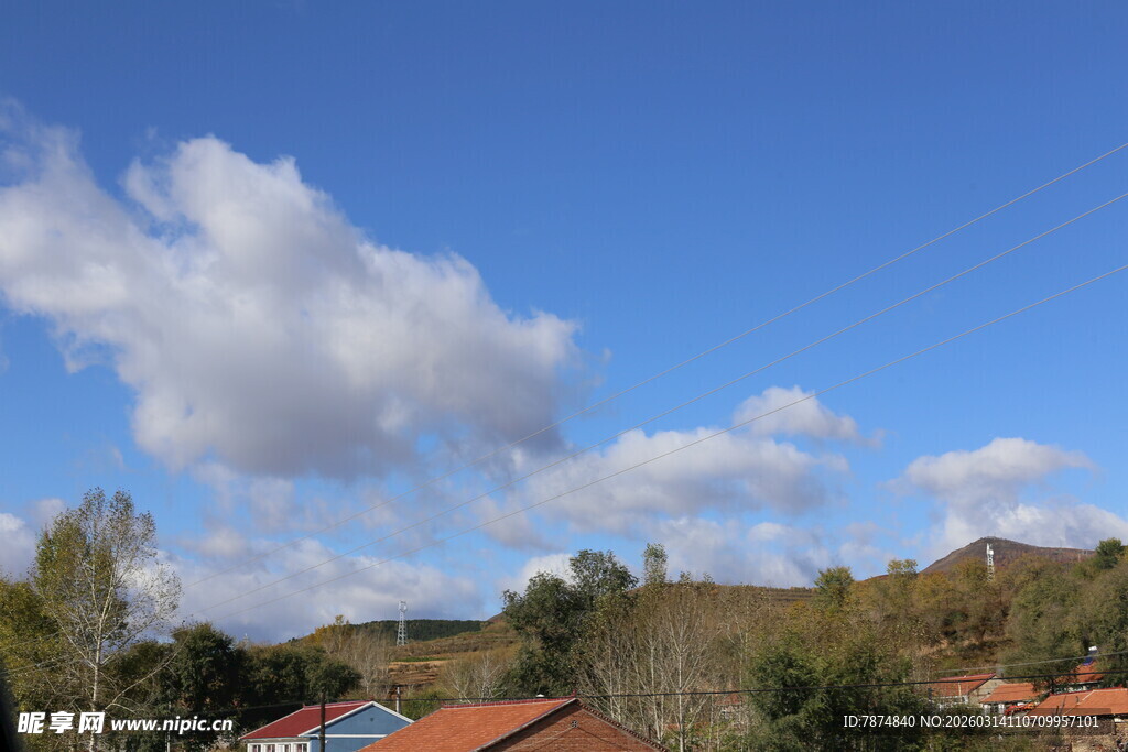 乡村蓝天美景