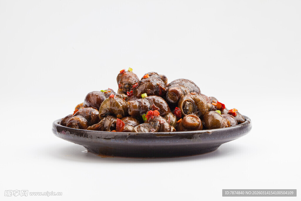 一盘美味的炒田螺