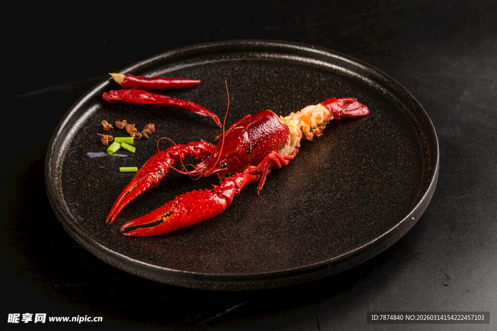 美味小龙虾摆盘展示