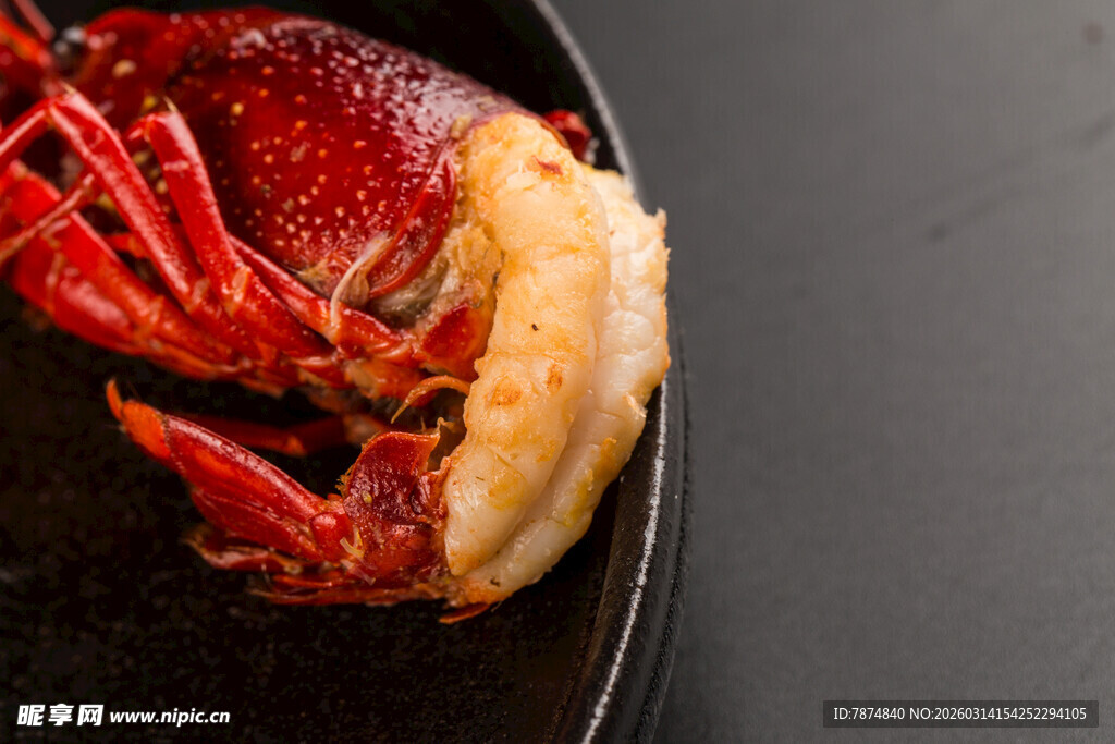美味小龙虾特写