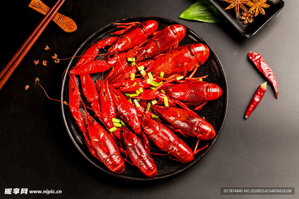 美味诱人的麻辣小龙虾