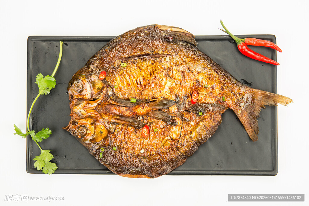 香煎美味烤鱼 诱人色泽