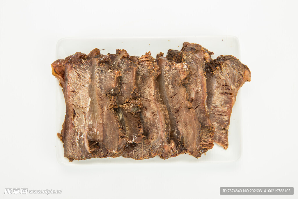 美味牛肉干特写